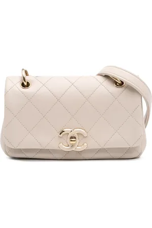CHANEL 2020 Medium Lambskin Twist Chain Enamel CC Flap crossbody bag