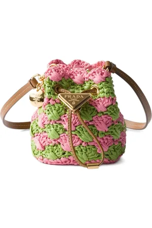 Prada Mini crochet-knit bucket bag