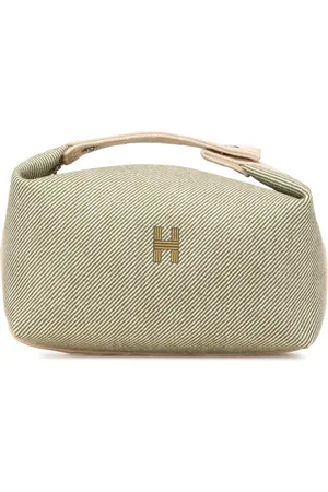 Hermès 2020-2024 große Bride A Brac H Natte Kosmetiktasche aus Wolle