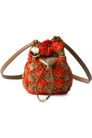 Prada Mini crochet-knit bucket bag