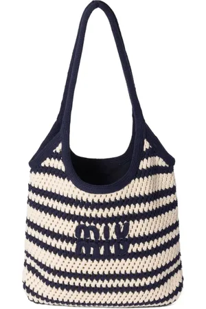 Miu Miu Ivy Tote Bag mit Streifen