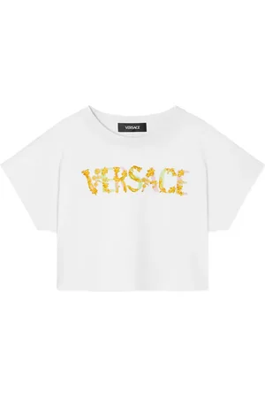 VERSACE Cropped-T-Shirt mit Logo-Print