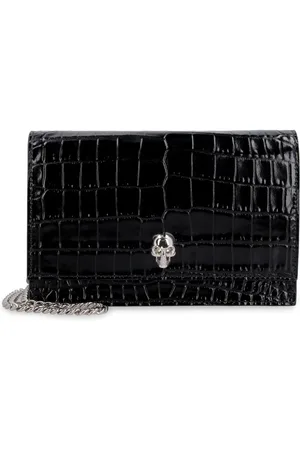 Alexander McQueen Clutch mit Totenkopf-Applikation