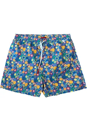 ISAIA Badeshorts mit abstraktem Muster