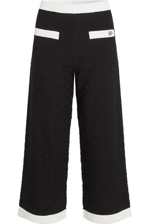 Karl Lagerfeld Strickhose mit Kontrastpaspeln