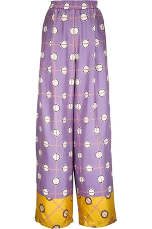 ODEEH Weite Hose mit geometrischem Muster