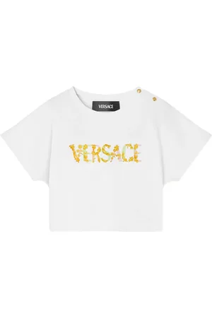 VERSACE Cropped-T-Shirt mit Logo-Print