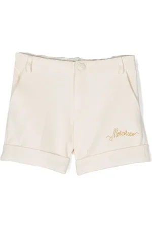 Moschino Kurzer Strampler mit Logo-Stickerei