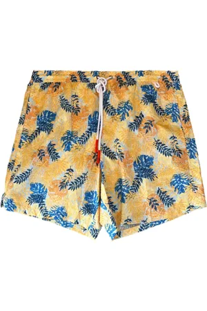 ISAIA Badeshorts mit Blattmuster