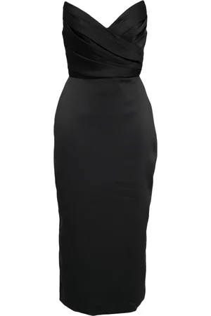 Amsale Drapiertes Cocktailkleid ohne Träger