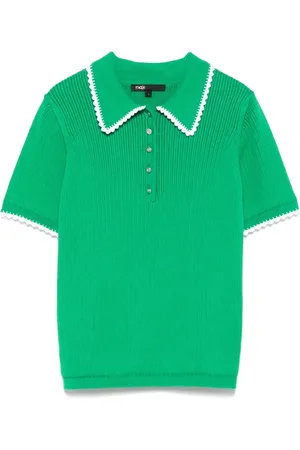 Maje Poloshirt aus Pointelle-Strick