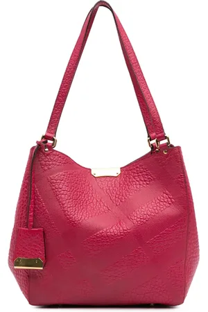 Burberry 2000-2017 kleine Grain Canterbury Tote Bag aus gekörntem Leder mit Prägung