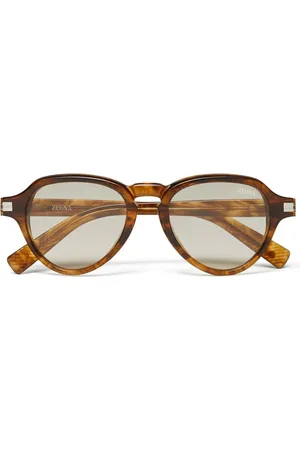 Ermenegildo Zegna Sonnenbrille mit rundem Gestell