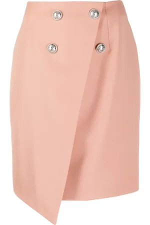 Balmain Asymmetrischer Rock mit Nieten