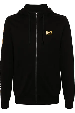 EA7 Kapuzenjacke mit Logo-Print
