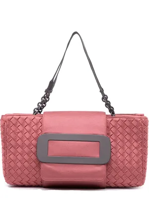Bottega Veneta 2012-2024 Intrecciato Buckle Flap Handtasche aus Canvas