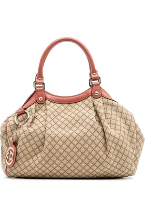 Gucci 2016-2024 mittelgroße Diamante Sukey Tote Bag aus Canvas