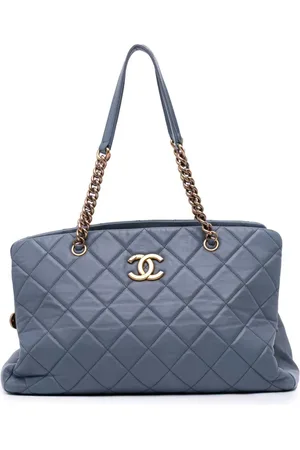 CHANEL 2012-2013 große gesteppte CC Crown Tote Bag aus Kalbsleder