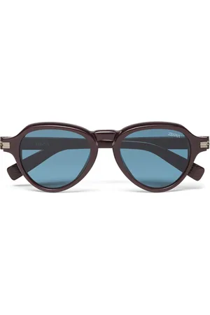 Ermenegildo Zegna Sonnenbrille mit rundem Gestell