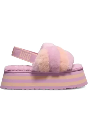UGG Disco Stripe Purple/Pink Pantoletten