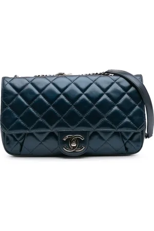 CHANEL 2016-2017 Quilted Glazed Calfskin Coco Pleats Flap crossbody bag