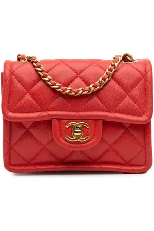 CHANEL 2021 Mini Quilted Caviar Sweet Classic Flap crossbody bag