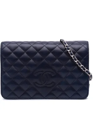 CHANEL 2013-2014 CC Quilted Lambskin Wallet on Chain crossbody bag