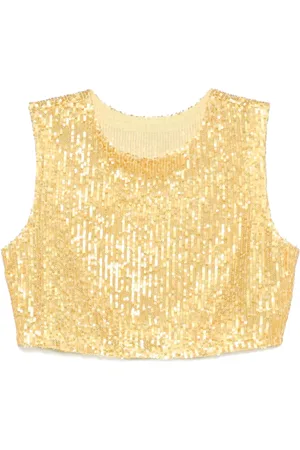 Norma Kamali Cropped-Top mit Pailletten