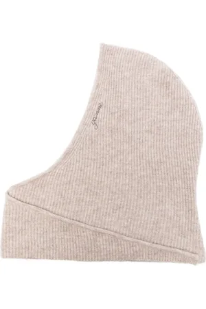 Ganni Gerippte Balaklava mit Logo-Stickerei