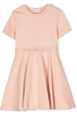Calvin Klein Ausgestelltes Kleid mit Logo-Streifen