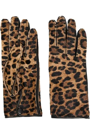 Maison Margiela Handschuhe mit Leoparden-Print