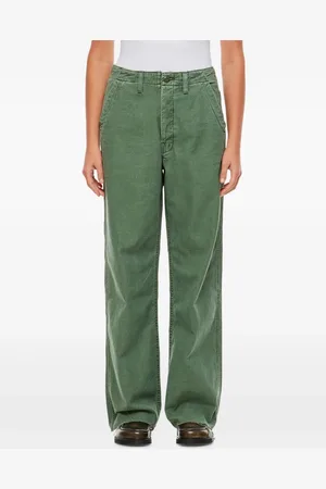 Mother Jeans mit Logo-Patch
