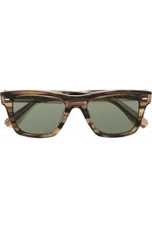 Oliver Peoples Eckige Sonnenbrille in Schildpattoptik