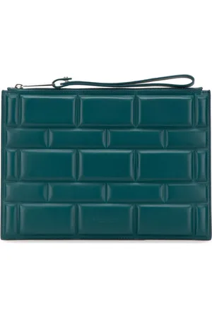 Bottega Veneta 2012-2024 Grid Clutch aus Leder mit Reißverschluss