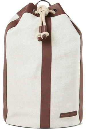 Brunello Cucinelli Wasserdichter Rucksack mit Kordelzug