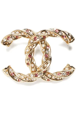 CHANEL 2024 interlocking CC logo brooch