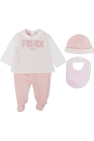 Fendi Strampler-Set mit Logo-Print