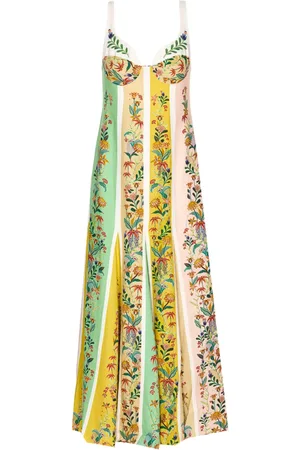 Farm Rio Floral Stripes Maxikleid