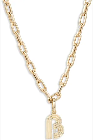 Adina Reyter 14kt Initial Gelbgoldanhänger mit Diamanten