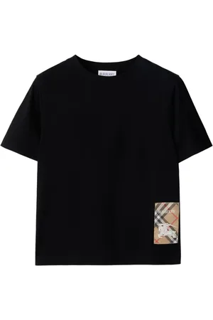 Burberry T-Shirt mit kariertem Patch