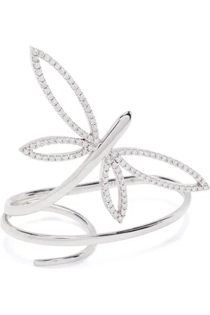 ANAPSARA 18kt Weißgoldring mit Libellenmotiv und Diamant