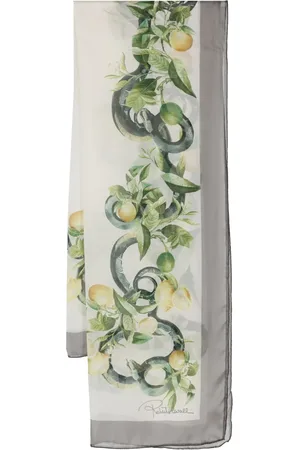 Roberto Cavalli Seidenschal mit Print-Mix