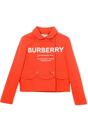 Burberry Doppelreihige Jacke mit Logo-Print
