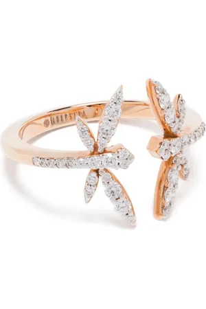 ANAPSARA 18kt Rotgoldring mit Diamanten und Libellenmotiv
