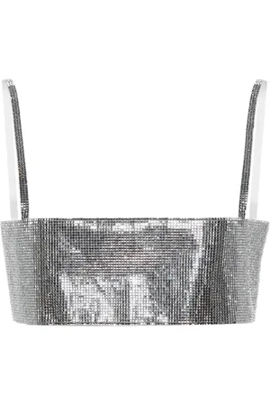 Nué Notes Mirror Cropped-Top mit Strass