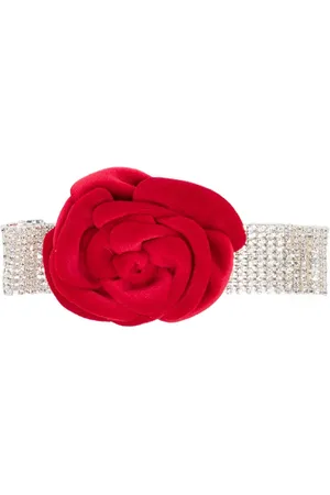 MAGDA BUTRYM Choker aus Samt mit Rosen