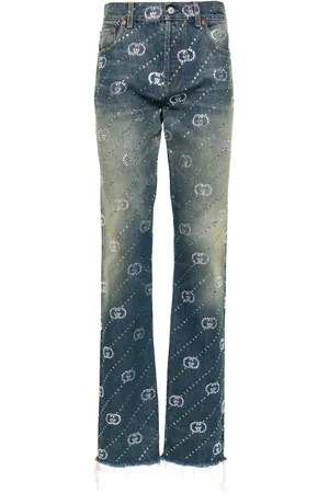 Gucci Straight-Leg-Jeans mit GG