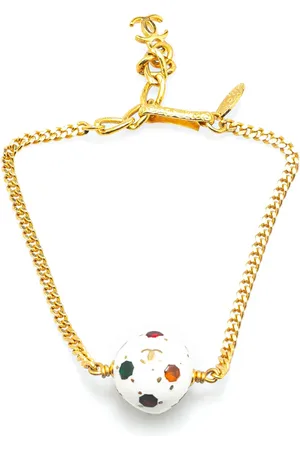 CHANEL 1998 vergoldetes Armband mit Fußball-Anhänger