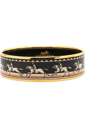 Hermès 20th Century breiter Horse 62 Emaille-Armreif