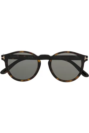 Tom Ford Runde Sonnenbrille in Schildpattoptik